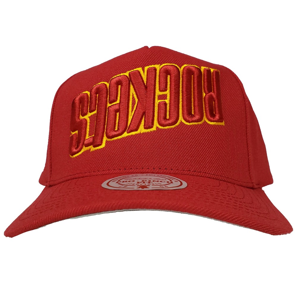 Houston Rockets Mitchell & Ness NBA Pro Fit Snapback Hat Cap Upside Down Art NWT